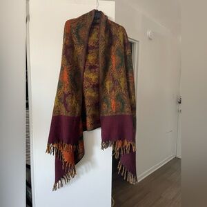 Yak wool wrap blanket shawl soft